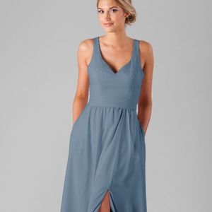 Slate Blue Sweetheart Dress (Proms/Weddings)